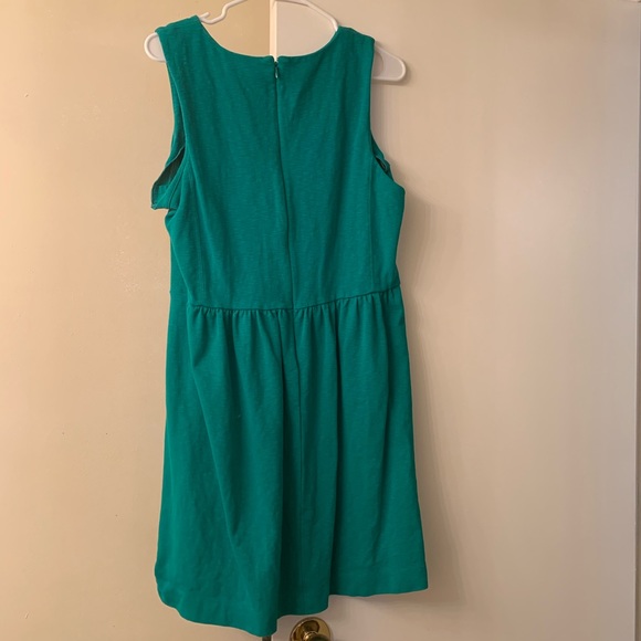 J Crew Factory Sleeveless Dress in emerald Large - Picture 2 of 4